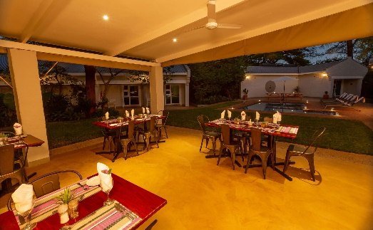 Caldecott Dining Boma at Bayete Guest Lodge, Victoria Falls