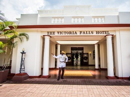 Entrance of The Victoria Falls Hotel