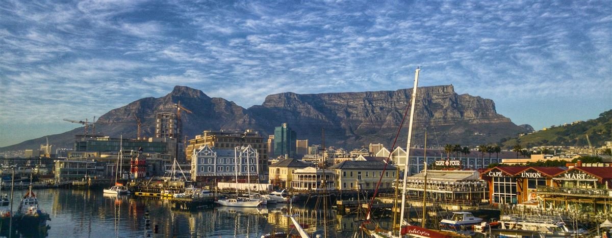 The V&A Waterfront with Table Mountain behind, Cape Town