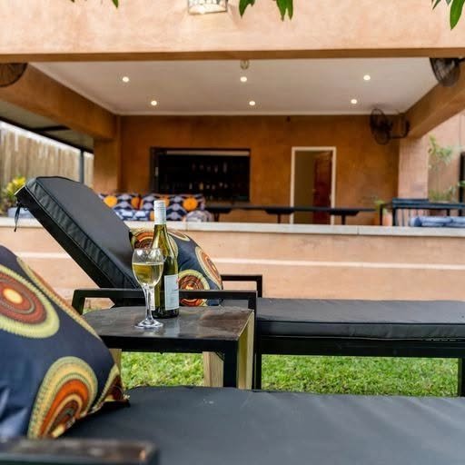 Poolside bar at Tabokana House, Victoria Falls