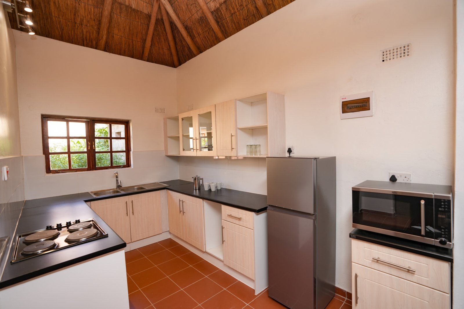 Kitchen area at The Outlook Lodge, Victoria Falls